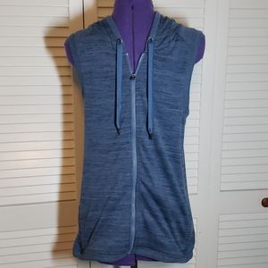 Active life Open Back Hoodie, Zippered Size Large